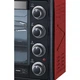 Электродуховка Liberton leo-650 Red, 2200w, 65 л, металлический корпус, индикатор работы, таймер, 3 режима нагрева - изображение 2
