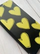 Чохол-книжка з малюнком для Apple iPhone XR Чорний :: Сердечка жовті (принт 259) - зображення 2