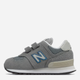 Buty sportowe chłopięce na rzepy New Balance 574 IV574BA1 24 Szare (195481364243) - obraz 3