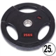Млинці (диски) гумові Life Fitness SC-80154B-25 Матеріал: Метал + Гума Вага: 25 кг. Внутрішній діаметр: 51 мм. Колір чорний - зображення 1