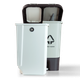 Відро для сміття сортувальне з кришкою та педалью MVM BIN-05 (20+20L) LIGHT GRAY/GRAY - зображення 5
