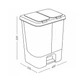 Відро для сміття сортувальне з кришкою та педалью MVM BIN-05 (20+20L) LIGHT GRAY/GRAY - зображення 10