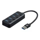 USB-хаб 2E USB 2.0 to 4*USB3.0, with switch, 0.25 м (2E-W1405) - зображення 1