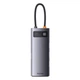 USB-хаб Baseus Metal Gleam Series 6-in-1 Multifunctional Type-C HUB Docking Station (Type-C to HDMI*1+USB3.0*3+PD*1+VGA*1) (WKWG030013) Gray - изображение 1