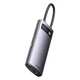 USB-хаб Baseus Metal Gleam Series 6-in-1 Multifunctional Type-C HUB Docking Station (Type-C to HDMI*1+USB3.0*3+PD*1+VGA*1) (WKWG030013) Gray - изображение 4