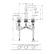 Смеситель для раковины 150 Hansgrohe Tecturis S (цвет - матовая бронза), с донным клапаном push-open 73330140 - изображение 3