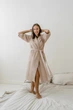 Подарочный набор от COSY Халат вафельный с капюшоном 2XL и с полотенцем (беж) в коробке (P-202+Cb311/2XL) - изображение 10
