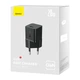 Блок блоку швидкої зарядки - адаптер живлення Baseus GaN5 Fast Charger (mini) OS 1 USB-C 20W чорний - зображення 3
