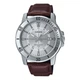 Наручний годинник CASIO MTP-VD01L-7C Сріблястий/Коричневий Шкіряний ремінець - зображення 1