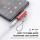 Адаптер MOSWAG USB Type C на 3.5мм red - зображення 3