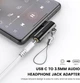 Адаптер MOSWAG USB Type C на 3.5мм black - зображення 3