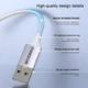 Кабель MOSWAG USB to AUX 0.2м white - изображение 5