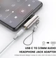 Адаптер MOSWAG USB Type C на 3.5мм silver - зображення 3