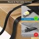 ​Патч-корд SHULIANCABLE Cat 8 Ethernet Cable, Flat, 40Gbps 2000Mhz, 15м Black - изображение 4