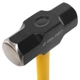 Кувалда сталева для кросфіту та функціональних тренувань HAMMER Zelart TA-9635-14LB 14LB (6,4кг) чорний-жовтий - изображение 3
