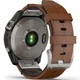 Смарт-годинник Garmin Fenix 7 Sapphire Solar Titanium with Chestnut Leather Band (010-02540-31) - зображення 7