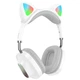 Беспроводные наушники с ушками Hoco ESD13 Skill cat ear Bluetooth 5.3 Type-C RGB подсветка белый - изображение 1