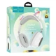Беспроводные наушники с ушками Hoco ESD13 Skill cat ear Bluetooth 5.3 Type-C RGB подсветка белый - изображение 5