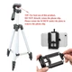 Штатив Tripod для смартфона, екшн-камери, фотоапарати 108см Сріблясто-чорний (3110) - зображення 6