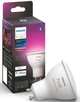 Лампа розумна Philips Hue GU10, 5.7W(50Вт), 2000K-6500K, RGB, ZigBee, Bluetooth, димування - зображення 1