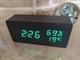 Часы-метеостанция LED сетевые (будильник, градусник, датчик влажности) Wooden Clock VST-862S черные с зеленой подсветкой - изображение 10