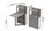 Стол книжка с этажеркой Практик 1 Ferrum-decor 1200x640x990 Черный металл ДСП Бетон 16 мм (PRA107) - изображение 2