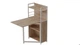 Стіл книжка з етажеркою Практик 1 Ferrum-decor 1200x640x990 Білий метал ДСП Дуб Сан-Маріно 16 мм (PRA109) - зображення 2