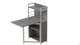 Стол книжка с этажеркой Практик 1 Ferrum-decor 1200x640x990 Белый металл ДСП Бетон 16 мм (PRA114) - изображение 3