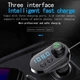 Трансмітер FM MOD CAR Q15 модулятор для авто із зарядкою typeC/microUSB/Lightning Bluetooth Чорний - зображення 10