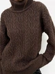 Свитер вязаный оверсайз женский ARTKNIT Оливия One Size Коричневый (4823093453364) - изображение 3