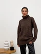 Свитер вязаный оверсайз женский ARTKNIT Оливия One Size Коричневый (4823093453364) - изображение 5