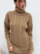 Свитер вязаный оверсайз женский ARTKNIT Оливия One Size Карамель (4823093453302) - изображение 7