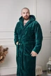 Халат махровый мужской 3XL зелёный (1024) - изображение 5