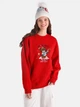 Свитшот оверсайз женский Colin's CL1066284-RED M-L Красный с принтом (8683197893338) - изображение 1