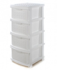 Пластиковый комод R-plastic 34*40*86 см (белый) - изображение 1