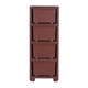 Комод пластиковый "Brilliant" Efe plastics на 4 ящика коричневый 82x33x38 см - изображение 3