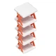 Полиця для взуття 5 рівнів A-plus Shoe Rack взуття, вертикальна стійка Біла з Помаранчевим - зображення 4