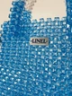 Сумка женская голубая из бусин ручная работа Linel 018 - изображение 4