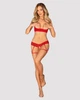Відкритий комплект бюстгальтер та трусики Obsessive Ingridia set Червоний XL/2XL (SO9033) - зображення 3