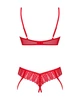 Відкритий комплект бюстгальтер та трусики Obsessive Ingridia set Червоний XL/2XL (SO9033) - зображення 6