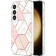 Захисний чохол Deexe Marble Pattern для Samsung Galaxy S24 Plus - White / Pink - зображення 1
