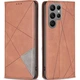 Чохол-книжка з кишеньками UniCase Geometric Pattern для Samsung Galaxy S24 Ultra - Brown - зображення 1
