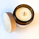 Ароматична свічка з ароматом Black cardamom & cream (кардамон та вершки) 100ml в янтарній (коричневій) баночці (Nairobi wood) - зображення 3