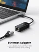 Проводной сетевой адаптер Ugreen USB 2.0 - 10 100 Network RJ45 LAN Wired Adapter Black (YM972) - изображение 2