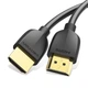 Тонкий кабель HDMI Vention Slim Portable HDMI 2.0 кабель черный в оплетке 1.5 м (YM867) - изображение 1