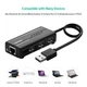 Мережевий адаптер Ugreen usb hub USB 2.0 — 3xUSB 2.0 + RJ45 Ethernet 100Mbps Black (YM956) - зображення 2