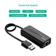 Мережевий адаптер Ugreen usb hub USB 2.0 — 3xUSB 2.0 + RJ45 Ethernet 100Mbps Black (YM956) - зображення 3