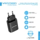 Сетевое зарядное устройство с поддержкой быстрой зарядки Vention USB-Type C 20W PD Black (YM892) - изображение 9