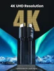 Высокоскоростной HDMI шнур кабель UGREEN 4K HDMI 2.0 в нейлоновой оплетке черный 1 м (YM855) - изображение 5
