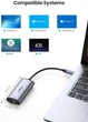 Проводной сетевой адаптер USB C - RJ45 2.5G Ethernet Gigabit LAN Ugreen Thunderbolt 3 ‎Grey (YM962) - изображение 7